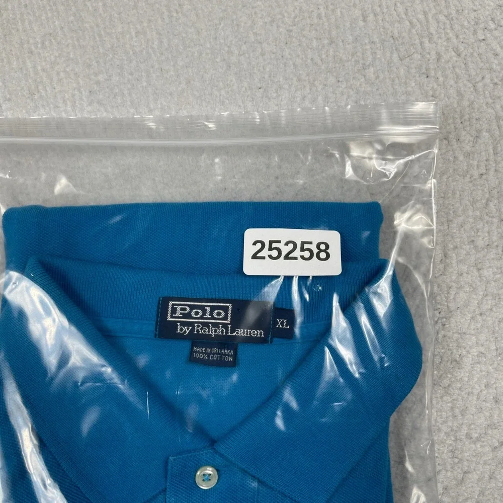 Polo Ralph Lauren Polo Shirt Mens XL Blue Short Sleeve Classic Fit Pique Logo